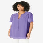 Ruffle Sleeve Blouse image number null