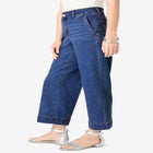 Plus Size Wide Leg Crop Jean image number null