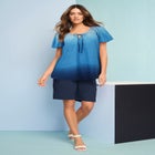 Plus Size Ruffle Blouse image number null
