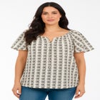 Embroidered Ruffle Blouse image number null