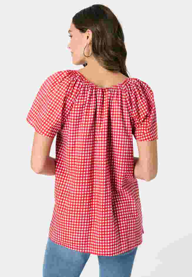 Embroidered Ruffle Blouse image number 1