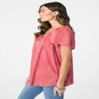 Embroidered Ruffle Blouse image number null