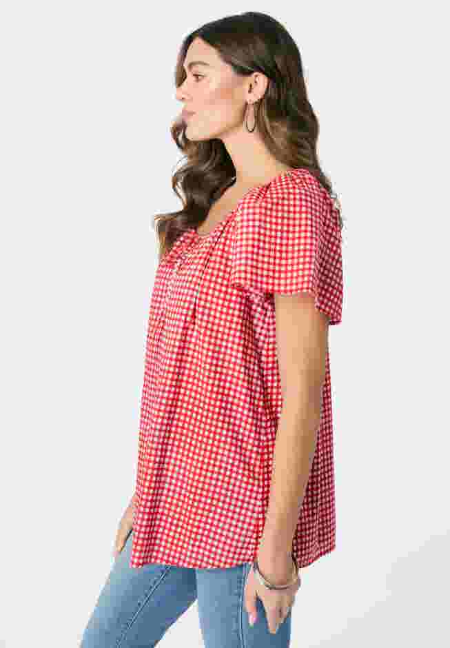 Embroidered Ruffle Blouse image number 2