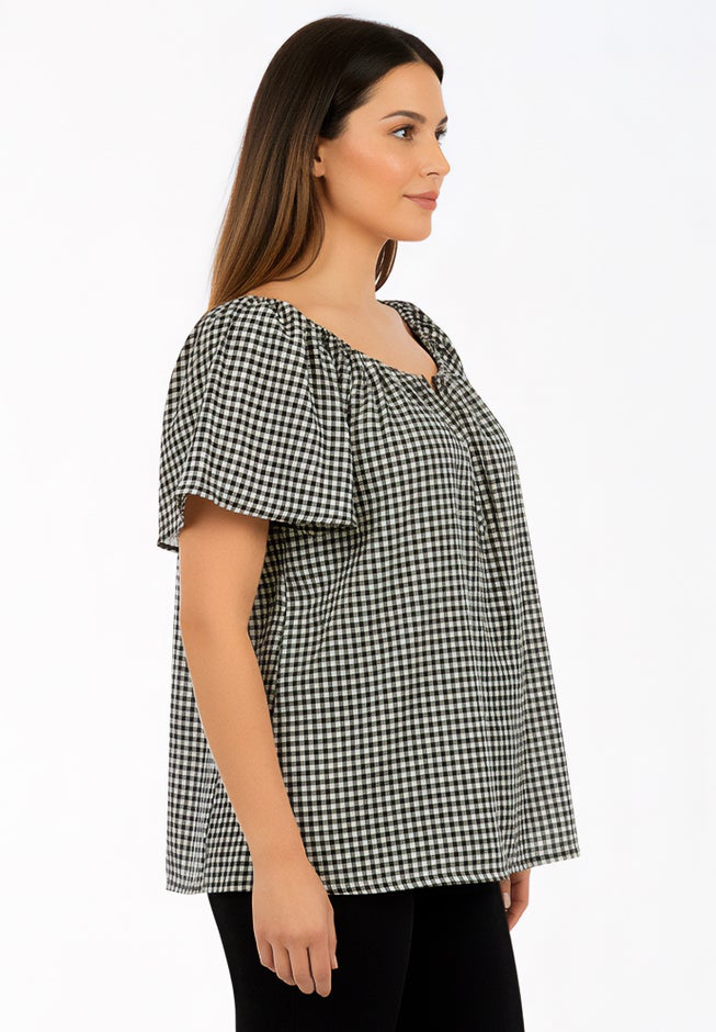 Embroidered Ruffle Blouse image number 2