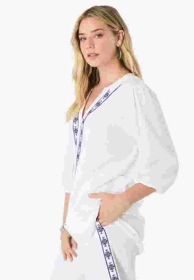 Embroidered Button-Down Shirt image number 2