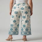 Plus Size Wide Leg Cotton Crop Pant image number null