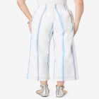 Plus Size Wide Leg Cotton Crop Pant image number null