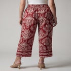 Plus Size Wide Leg Cotton Crop Pant image number null