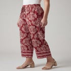 Plus Size Wide Leg Cotton Crop Pant image number null