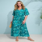 Plus Size Stretch Knit Dolman Sleeve Maxi Dress image number 0