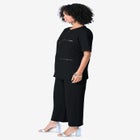 French Terry Cropped Pant Set image number null