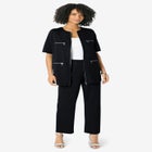 French Terry Cropped Pant Set image number null