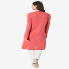 Long Knit Shimmer Cardigan Sweater image number null