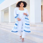 Long Pointelle Cardigan Sweater image number null