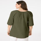 Lace Trim Popover Blouse image number null