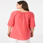 Lace Trim Popover Blouse image number null