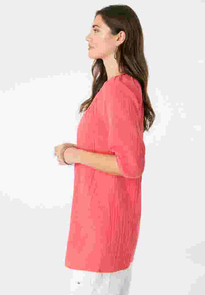 Lace Trim Popover Blouse image number 2