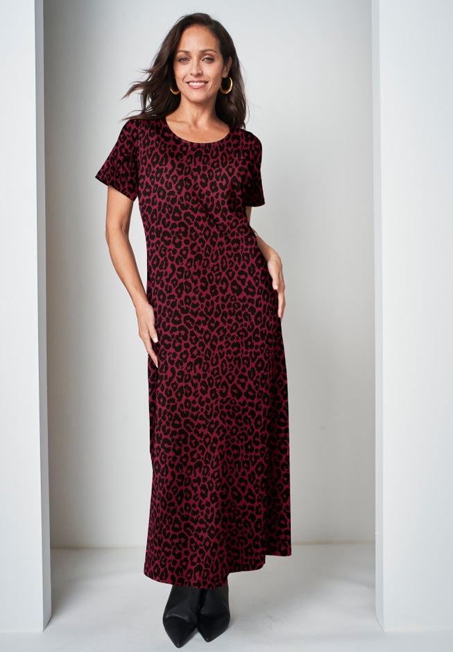 Stretch Cotton T-Shirt Maxi Dress image number 0