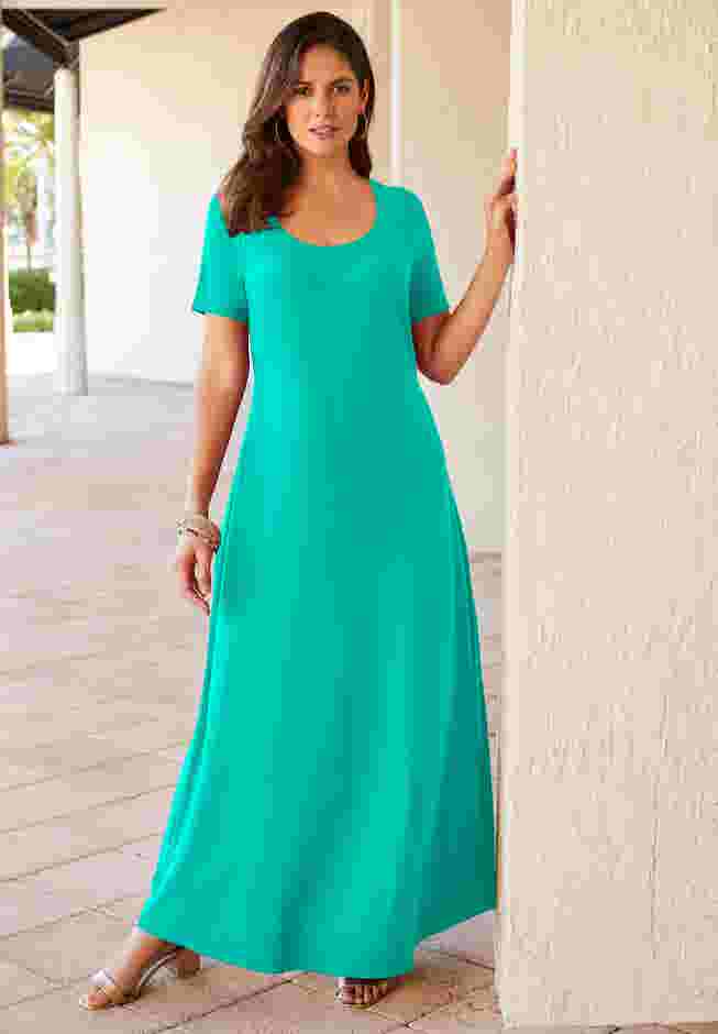 Stretch Cotton T-Shirt Maxi Dress image number 0