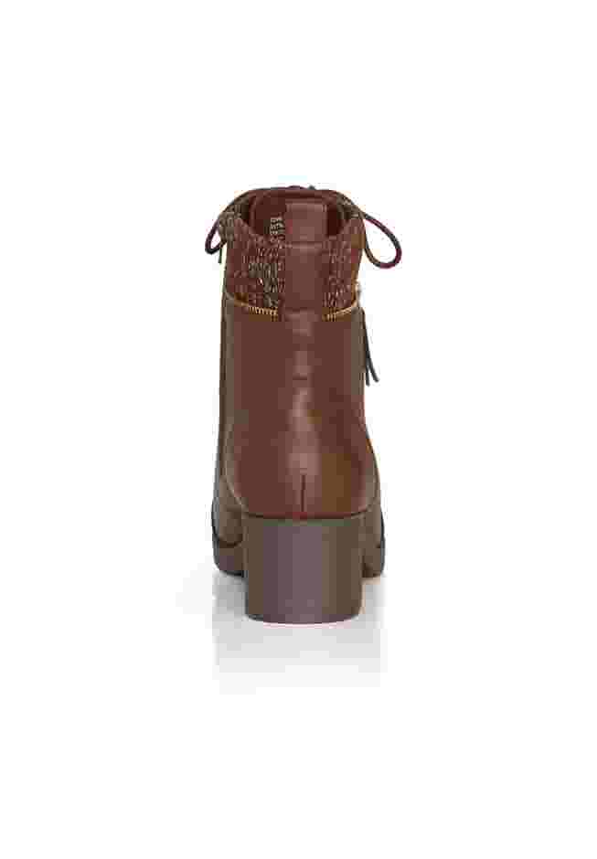 Rita Wide Width Brown Ankle Boot image number 1