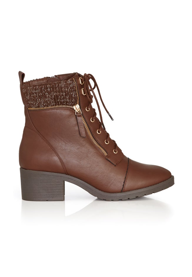 Rita Wide Width Brown Ankle Boot image number 3