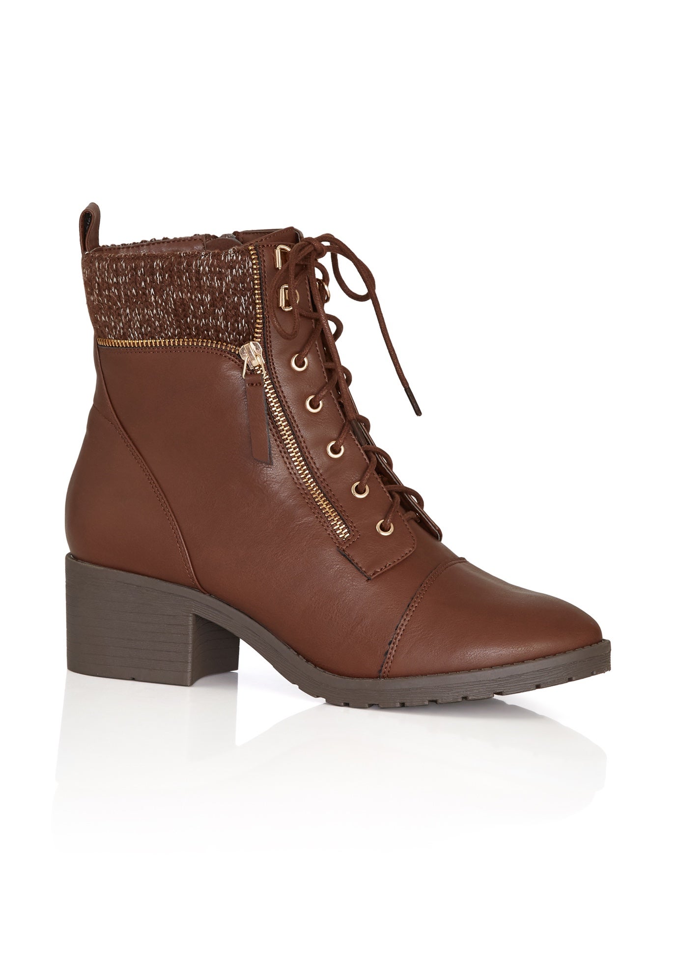 Rita Wide Width Brown Ankle Boot image number 0