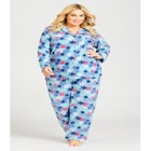 Snowflake Button Fleece Sleep Top image number null