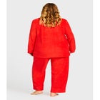 Plain Button Fleece Sleep Top image number null