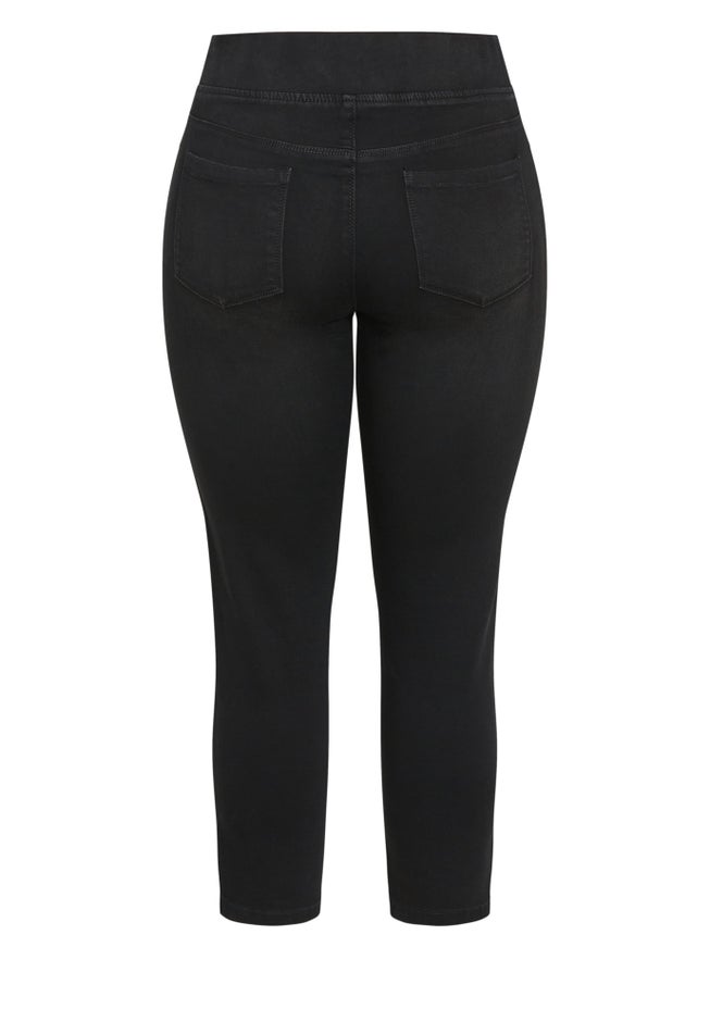 Butter Denim Pull-On High Rise Jean image number 3