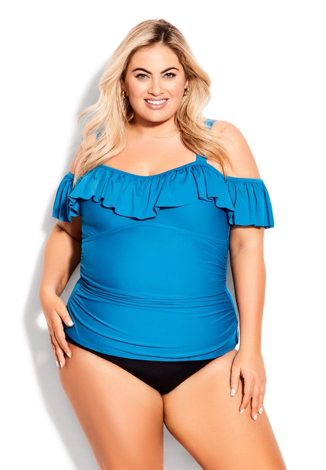 Ruffle Tankini Top image number null