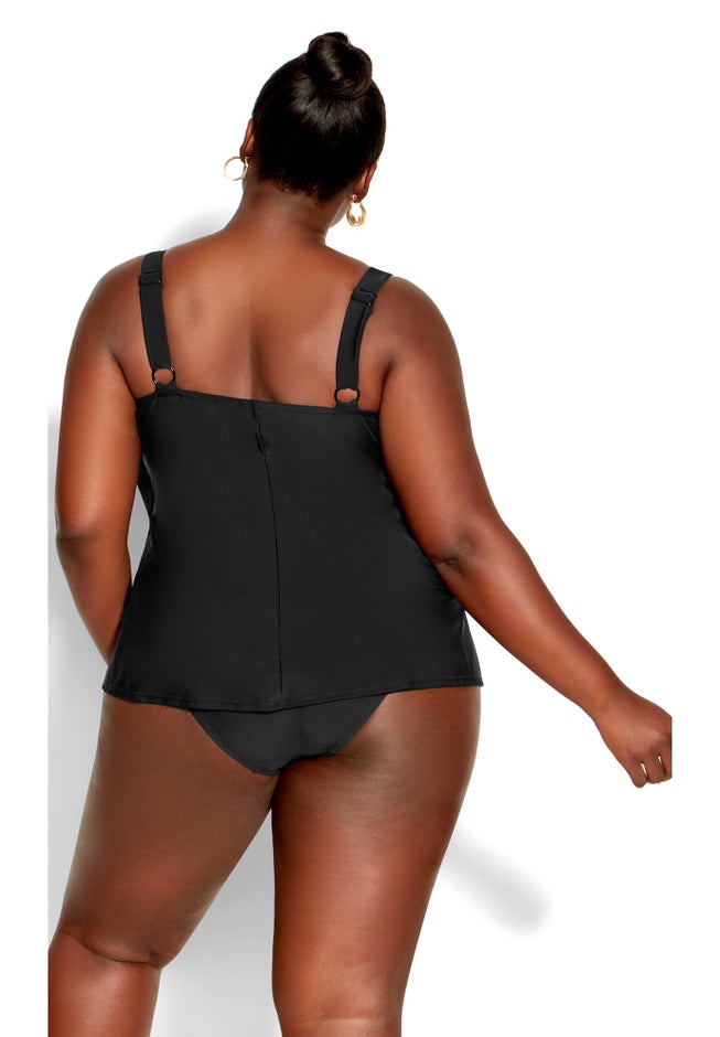 V Tiered Tankini Top image number null