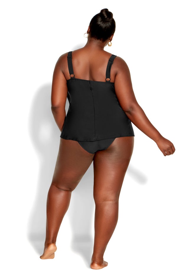 V Tiered Tankini Top image number null