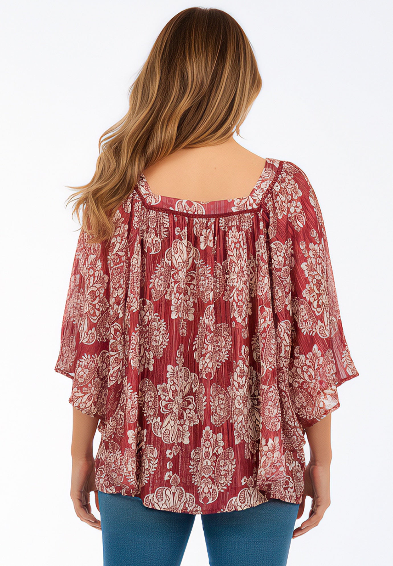 Square Neck Lurex Blouse image number 1