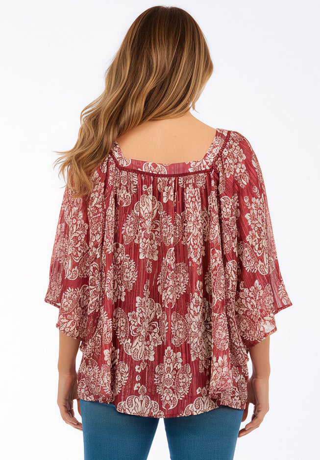 Square Neck Lurex Blouse image number 1