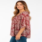 Square Neck Lurex Blouse image number null