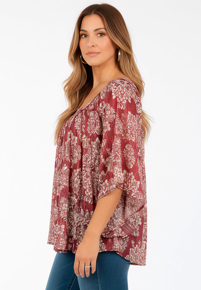 Square Neck Lurex Blouse image number 2