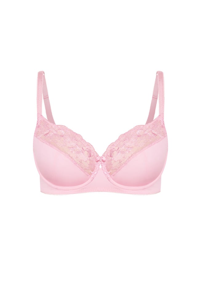 Embroidered Full Support Underwire Bra image number null