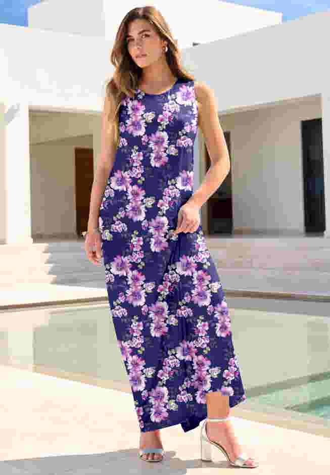 Ultrasmooth® Fabric Sleeveless Maxi Dress image number 0