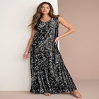 Plus Size Sleeveless Crew Neck Maxi Dress image number null