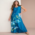 Plus Size Sleeveless Crew Neck Maxi Dress image number null