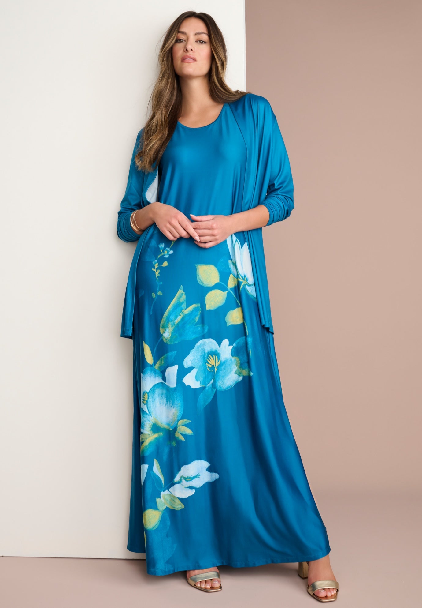 Plus Size Sleeveless Crew Neck Maxi Dress image number 1
