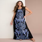 Plus Size Sleeveless Crew Neck Maxi Dress image number null