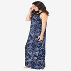 Plus Size Sleeveless Crew Neck Maxi Dress image number null