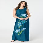 Plus Size Sleeveless Crew Neck Maxi Dress image number null