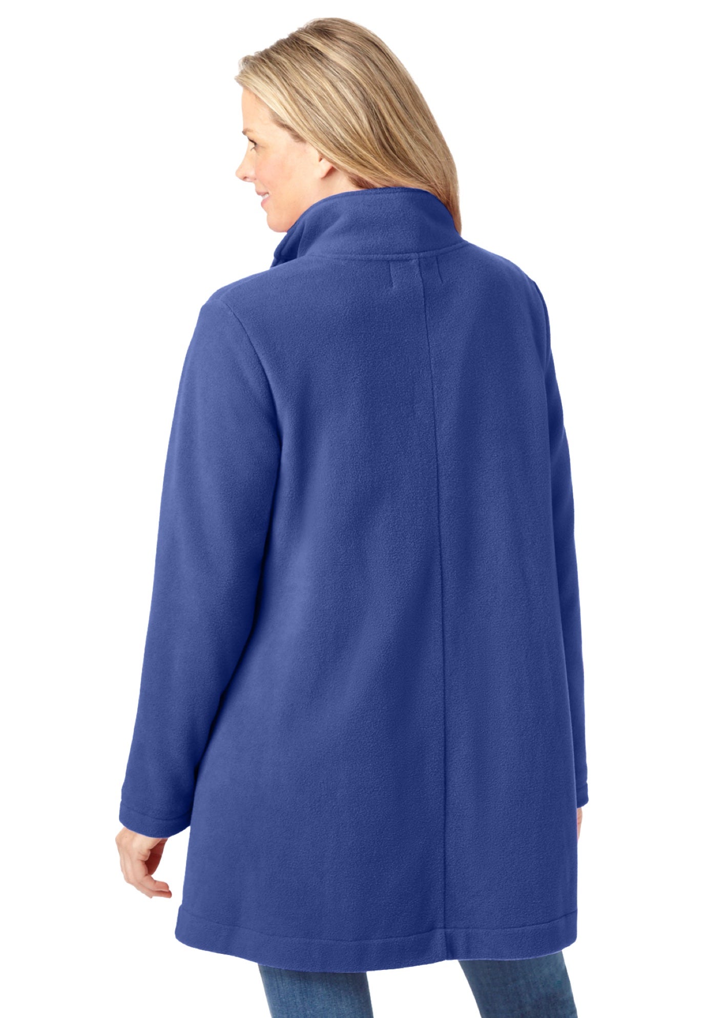 Fleece Swing Funnel-Neck Coat image number 1