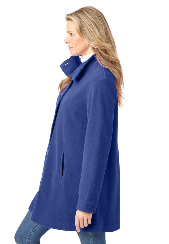 Fleece Swing Funnel-Neck Coat image number 2