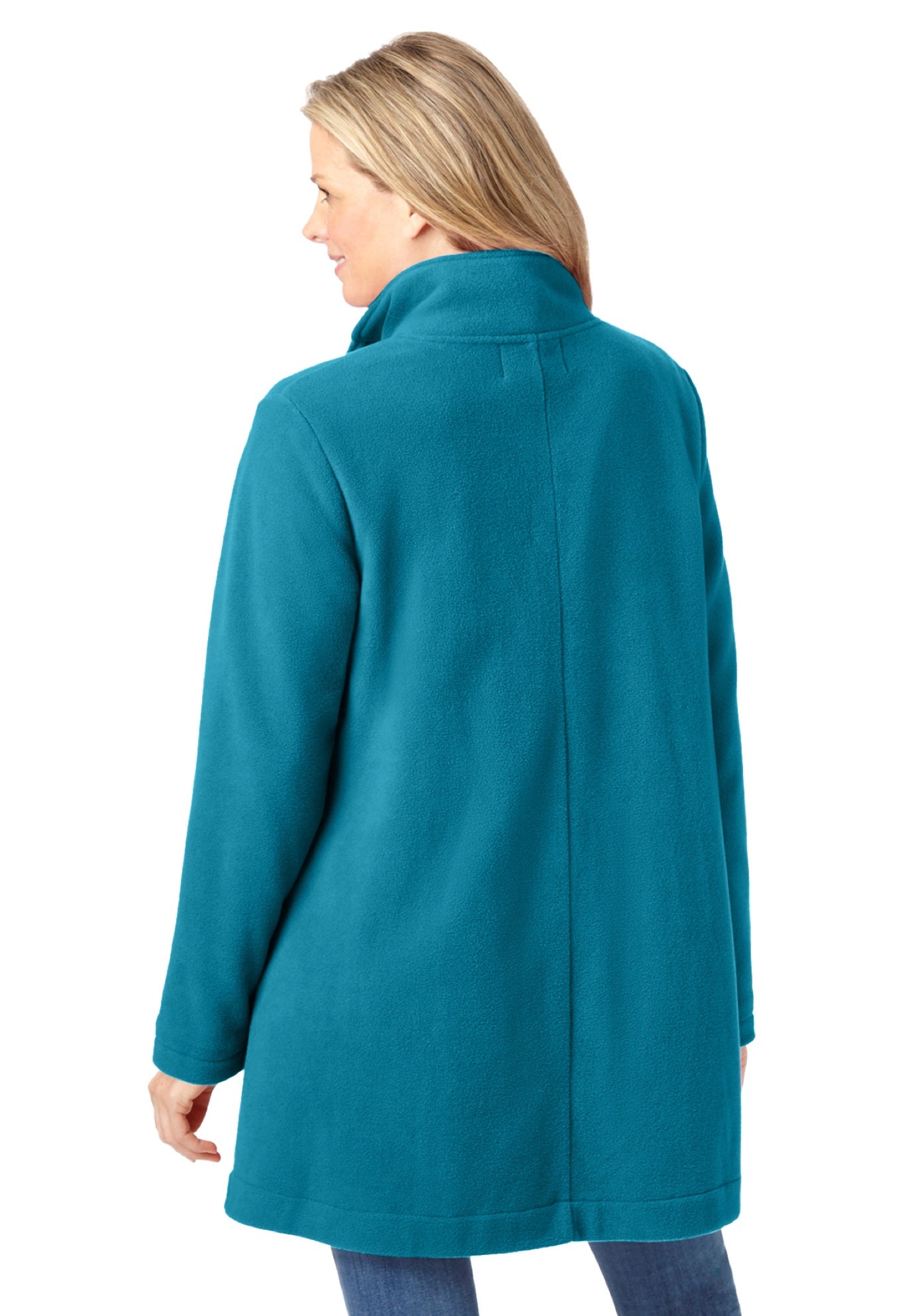 Fleece Swing Funnel-Neck Coat image number 1