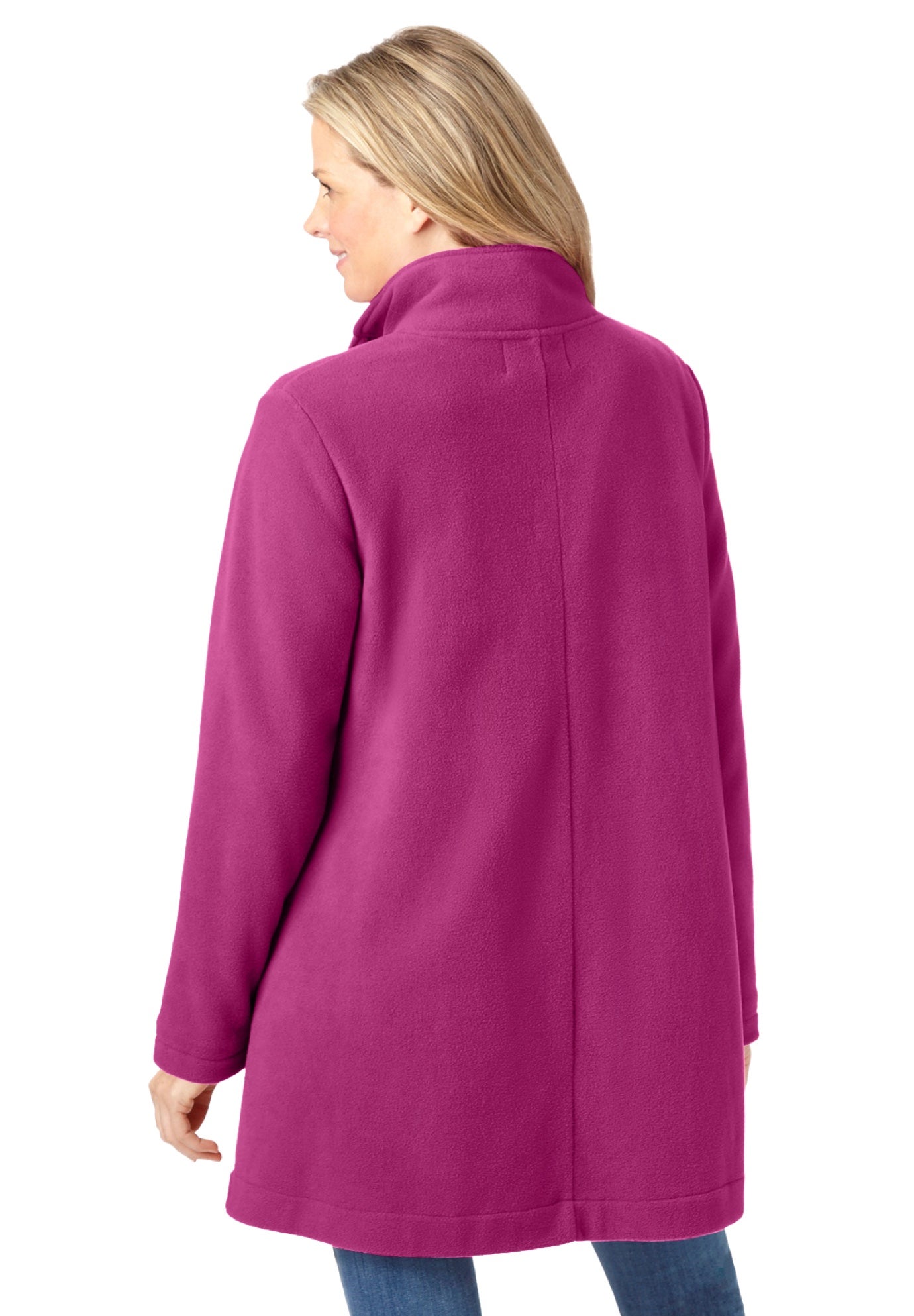Fleece Swing Funnel-Neck Coat image number 1
