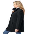 Fleece Swing Funnel-Neck Coat image number null