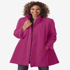 Fleece Swing Funnel-Neck Coat image number 0
